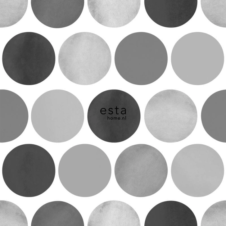 FAB 138861 tapety ścienne large dots dark grey