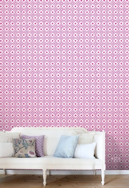 FAB 138862 tapety ścienne check fuchsia pink