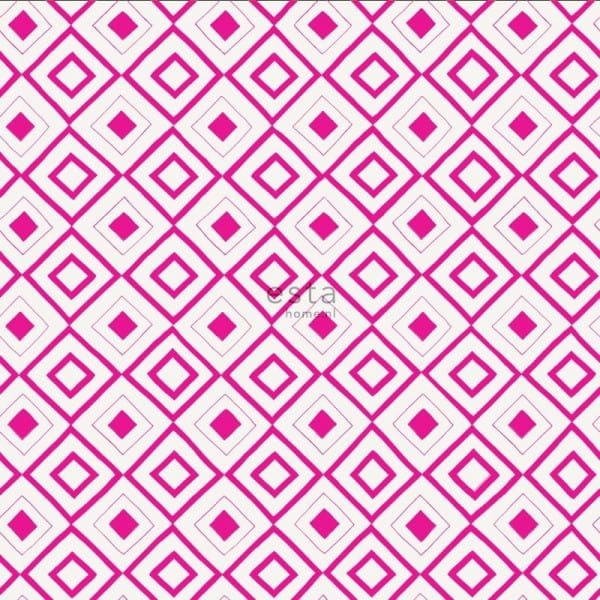 FAB 138862 tapety ścienne check fuchsia pink