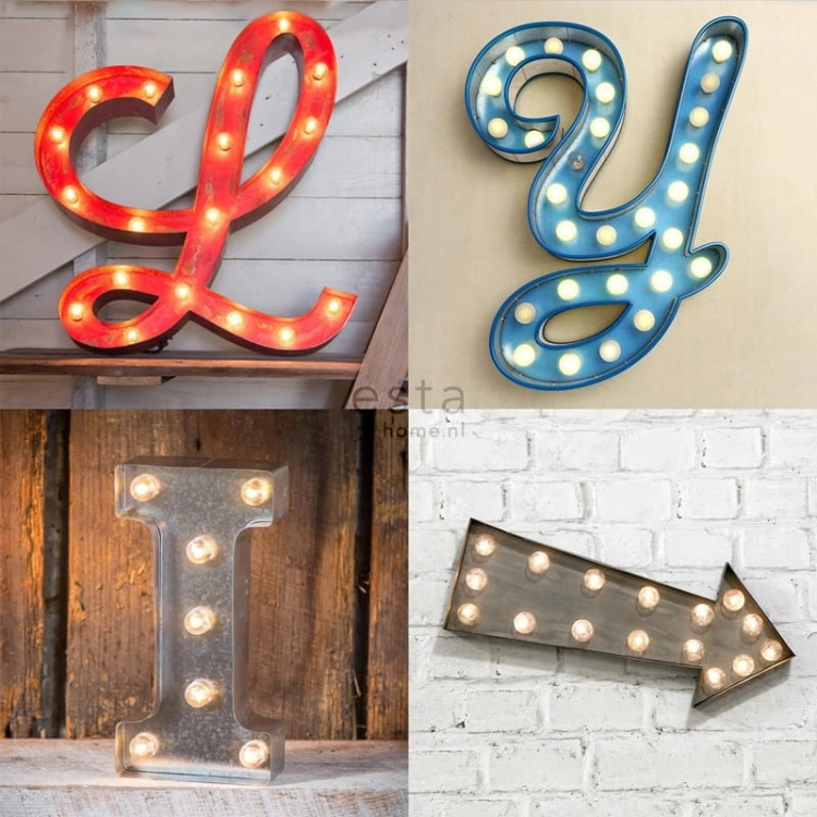 FAB 158816 tapeta ścienna XXL wooden light letters– marque