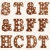 FAB 138850 tapety ścienne wooden light letters sepia brown and light beige