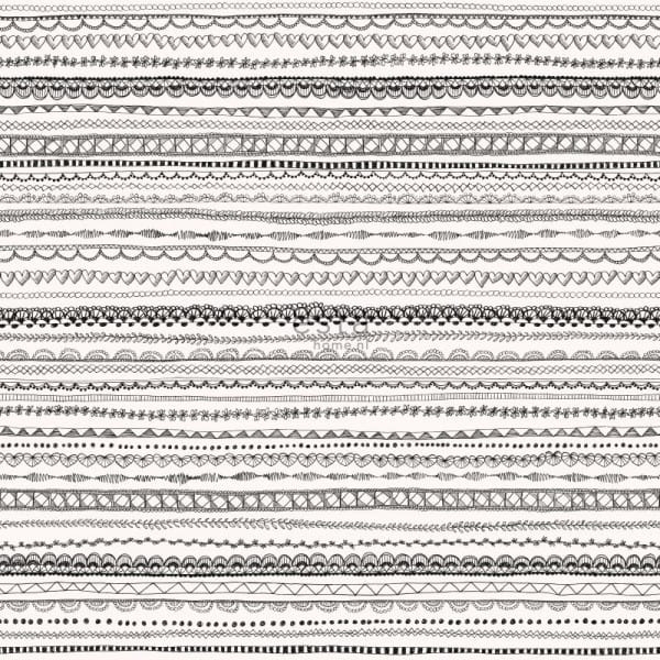 FAB 138841 tapety ścienne lace ribbon black and white