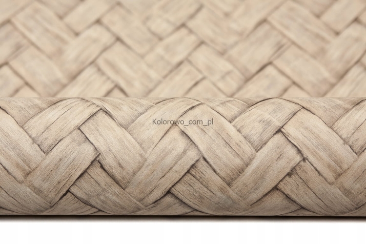 Tapeta M69008 na ścianę naturalna Plecionka Deska Drewno flizelina