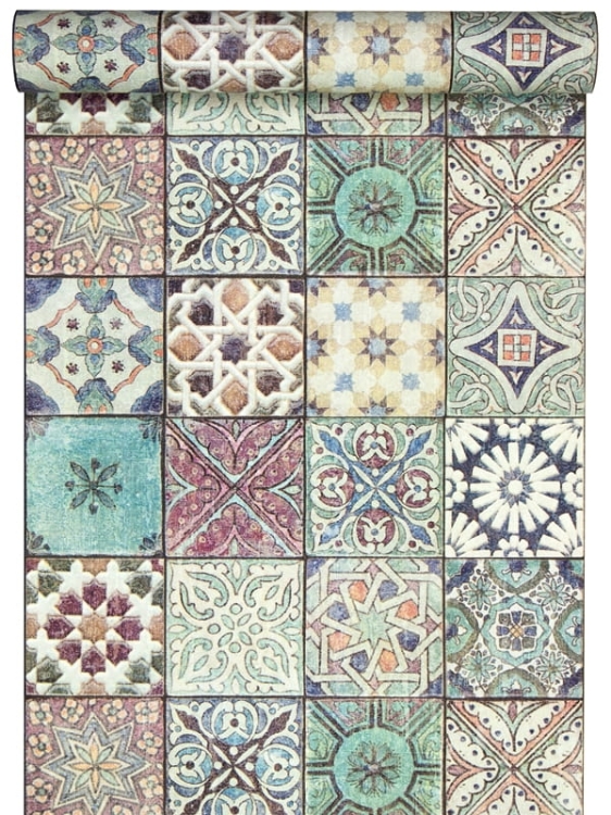 tapeta ścienna 36205-1 stara kolorowa mozaika