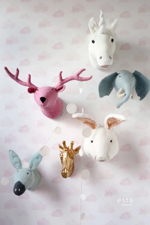 tapeta dziecięca 138929 w chmurki