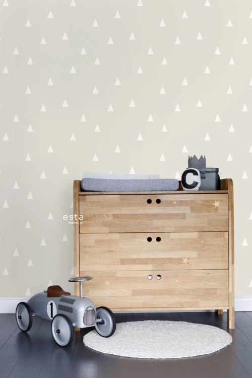 tapeta dziecięca 128867 w trójkąty