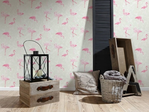 tapeta ścienna 359801 różowe flamingi