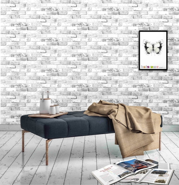tapeta E98929 w białą cegłe
