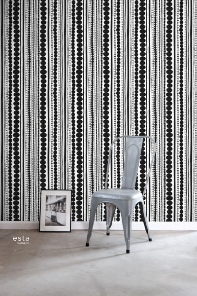 FAB 138838 tapety ścienne beads black and white