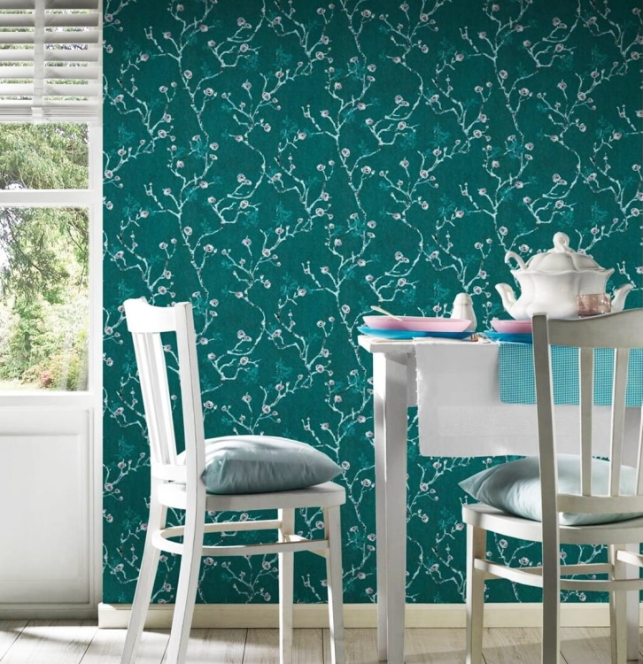 tapeta 38739-4 skandynawski wzór w gałązki