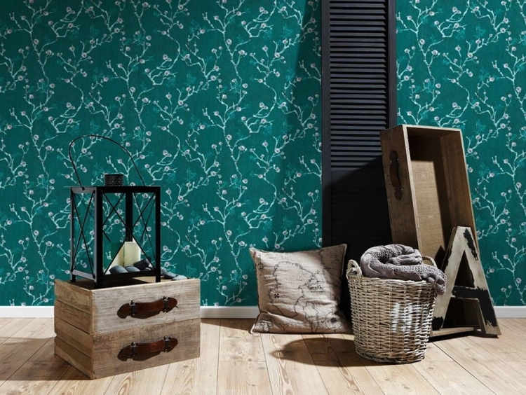 tapeta 38739-4 skandynawski wzór w gałązki