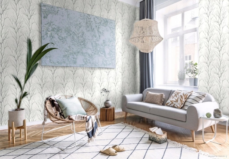 tapeta 37260-4 Skandynawski Wzór Flizelinowa Drzew Las