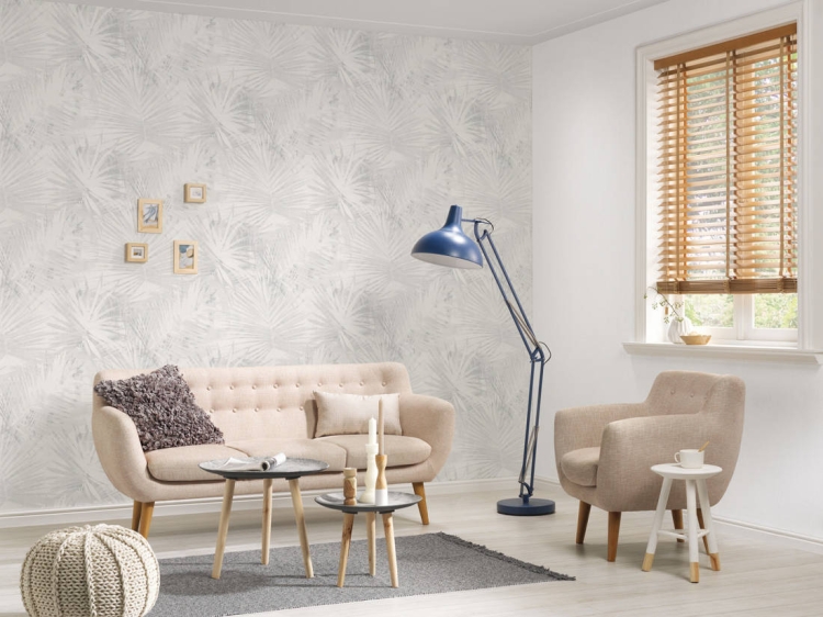 tapeta 36385-1 w szare liscie